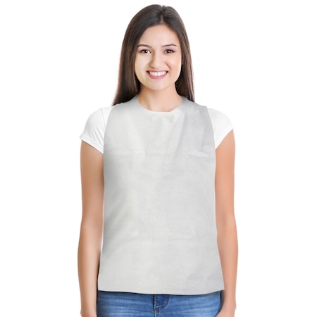 Proheal Disposable Adult Bibs Tie Back  Perfect for Seniors Painting  Eating  White 300 Pack 300PK PH-16431H